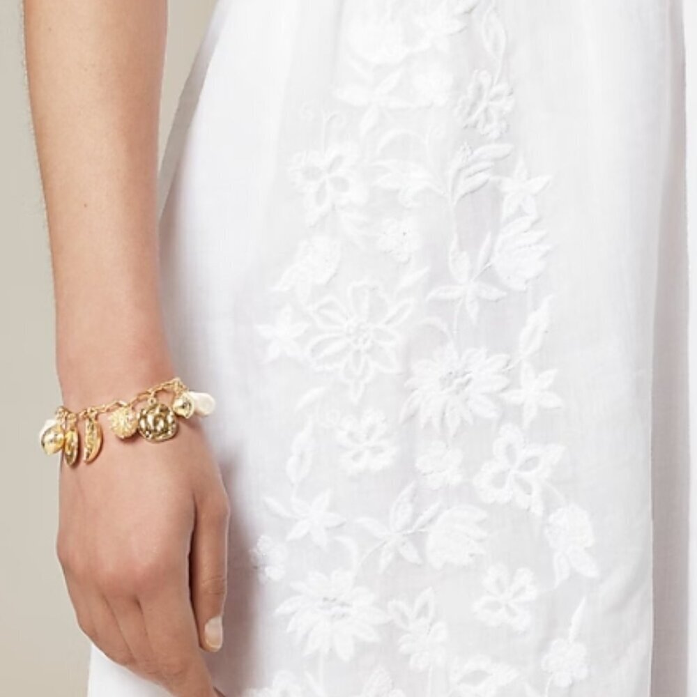 J. Crew Nautical Lemon Charm Bracelet – Shiny Matte Gold – NWT - Picture 3 of 4